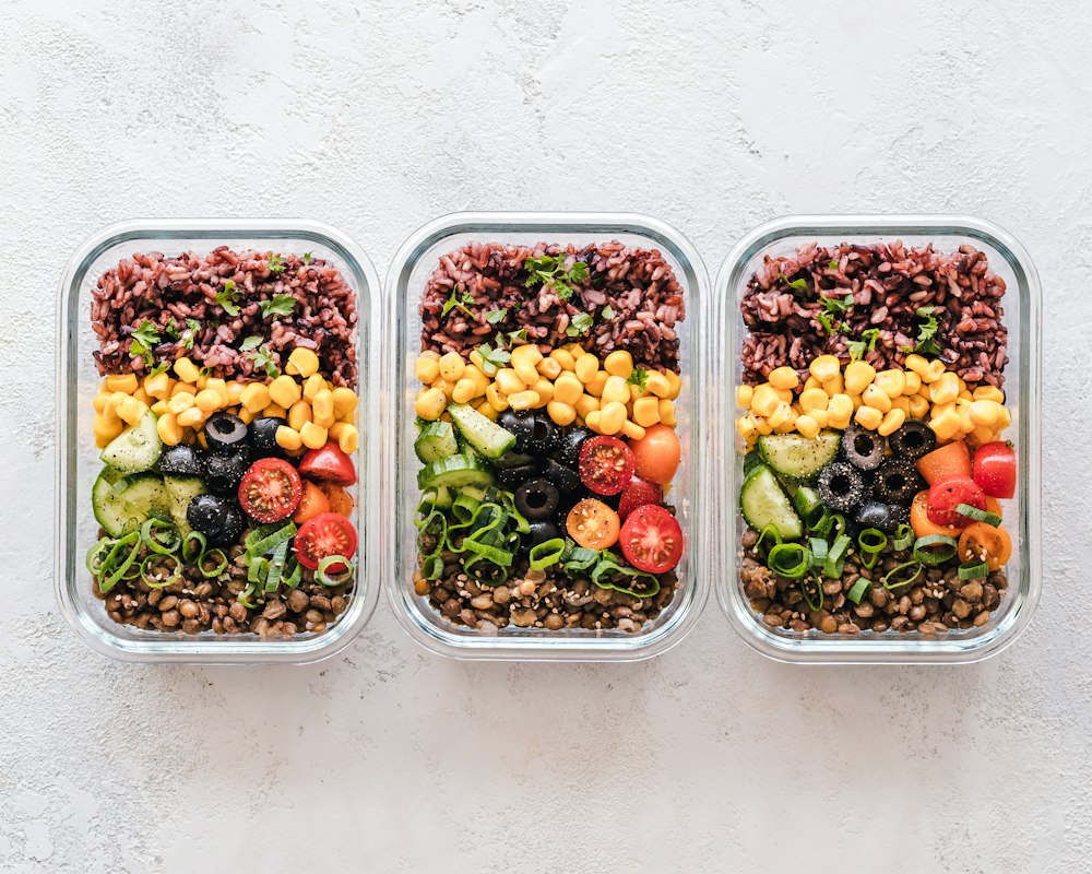 Healthy meal plate with balanced nutrition